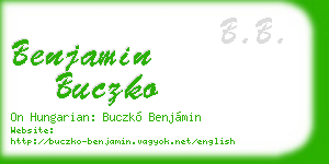 benjamin buczko business card